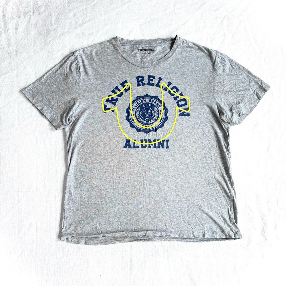 True Religion Gray Alumni T-Shirt